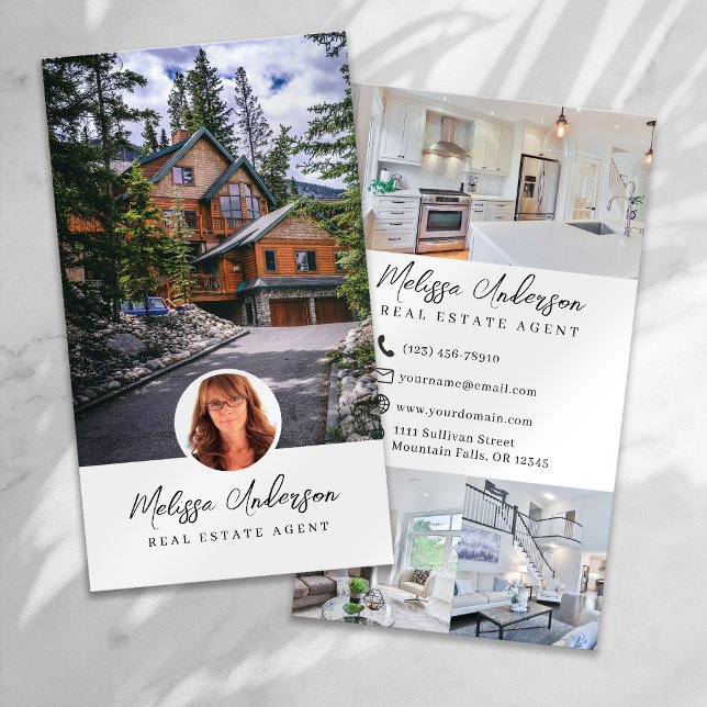 Real Estate Agent Photo Collage Business Card (Creator Uploaded)
