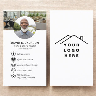 Real Estate Agent Photo Logo Social Media Business Card