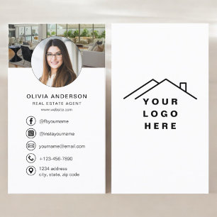 Real Estate Agent Photo Logo Social Media Business Card