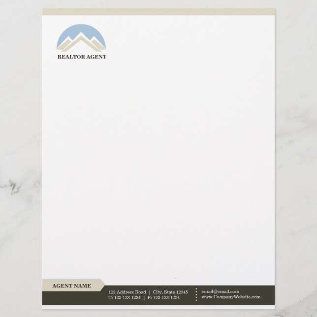 Real Estate Agent Professional Letterhead (Front)