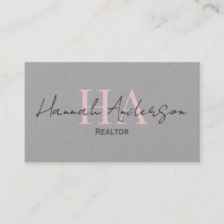 Real Estate Agent Professional Simple Script Business Card