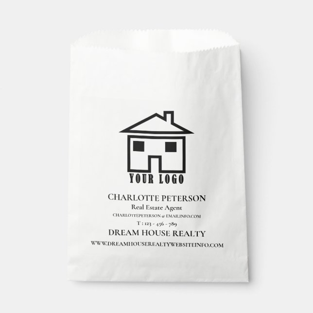 Real Estate Agent Promotional Advertising  Favour Bags (Front)