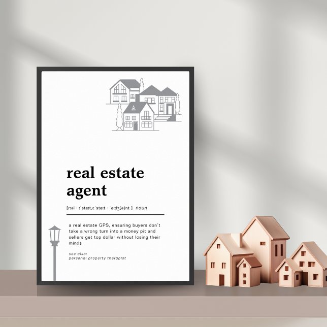 Real Estate Agent Property GPS Definition Poster (Real Estate Agent Property GPS Definition Poster)