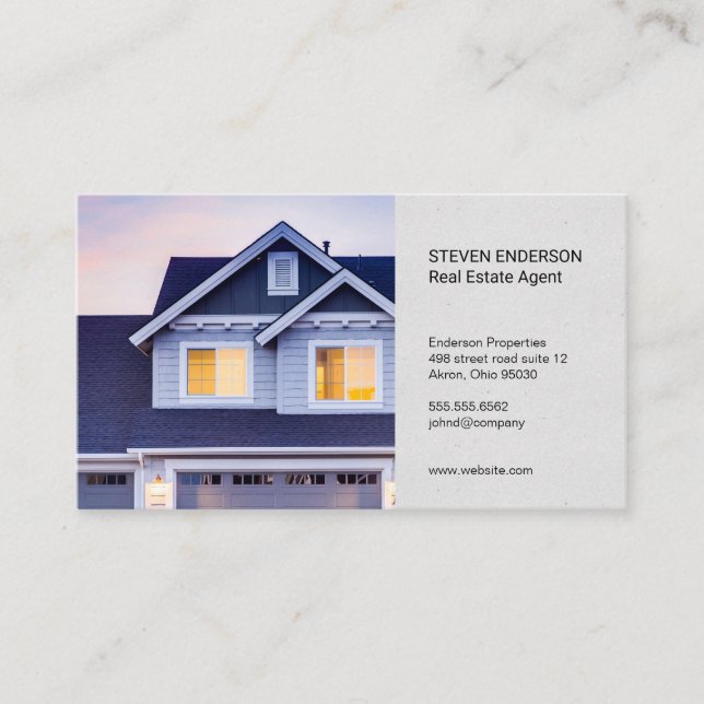 Real Estate Agent | Property Homes Business Card (Front)