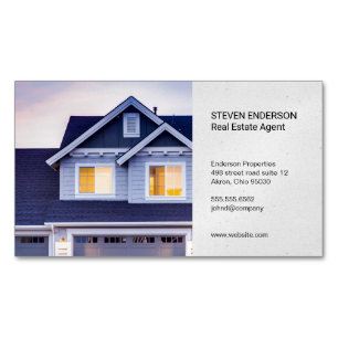 Real Estate Agent Property Homes Magnetic Business Card