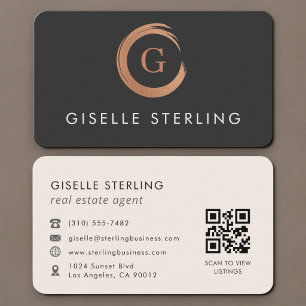 Real Estate Agent QR Code Business Card