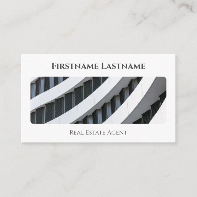Real estate agent QR-Code modern office buildings Business Card (Front)