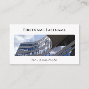 Real estate agent QR-Code modern office buildings Business Card