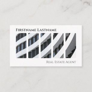 Real estate agent QR-Code modern office buildings Business Card