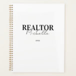 Real Estate Agent Realtor Appointment Book Planner<br><div class="desc">A modern real estate agent name planner design featuring a stylish script typography. A lovely realtor custom gift.</div>