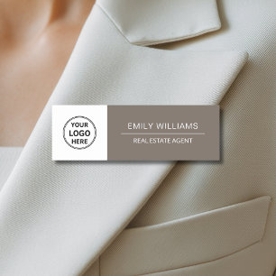Real Estate Agent Realtor Broker Logo  Name Tag