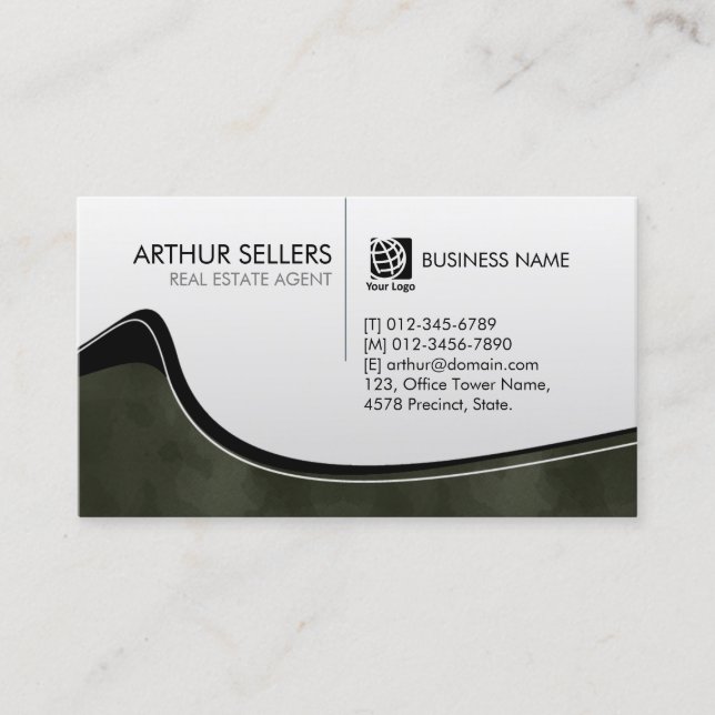 Real Estate Agent Realtor  Business Card (Front)