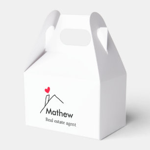 Real estate agent realtor construction home inaugu favour box