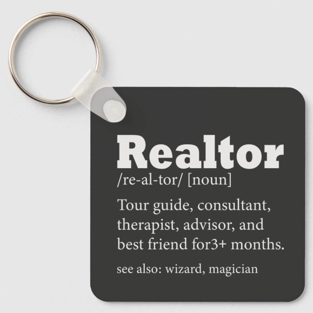 Real Estate Agent Realtor Funny Quote      Key Ring (Front)