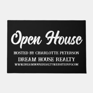 Real Estate Agent Realtor Open House  Doormat