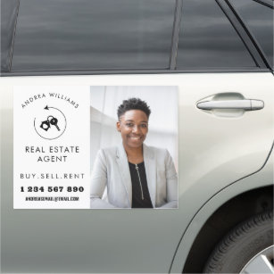 Real Estate Agent Realty Broker Photo Professional Car Magnet