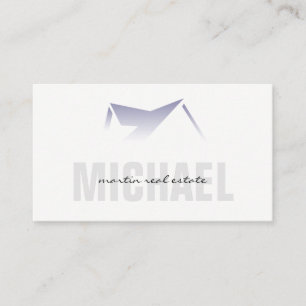 Real Estate Agent   Roof Top Icon Gradient Business Card