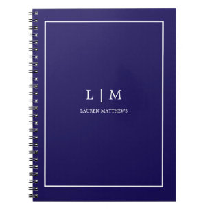 real estate agent simple blue minimalist notebook