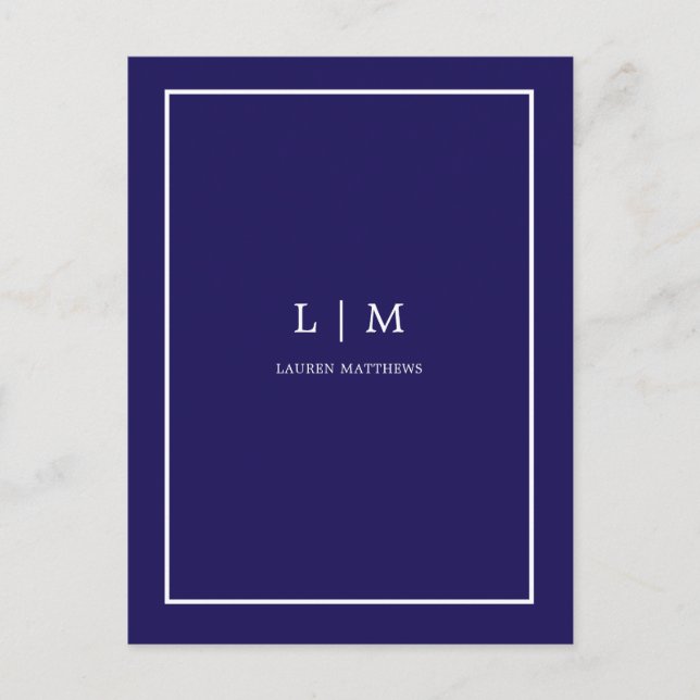 real estate agent simple blue minimalist  postcard (Front)