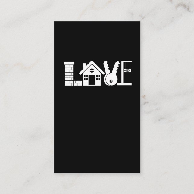 Real Estate Agent: Sold Sign Realtor Property Love Business Card (Front)