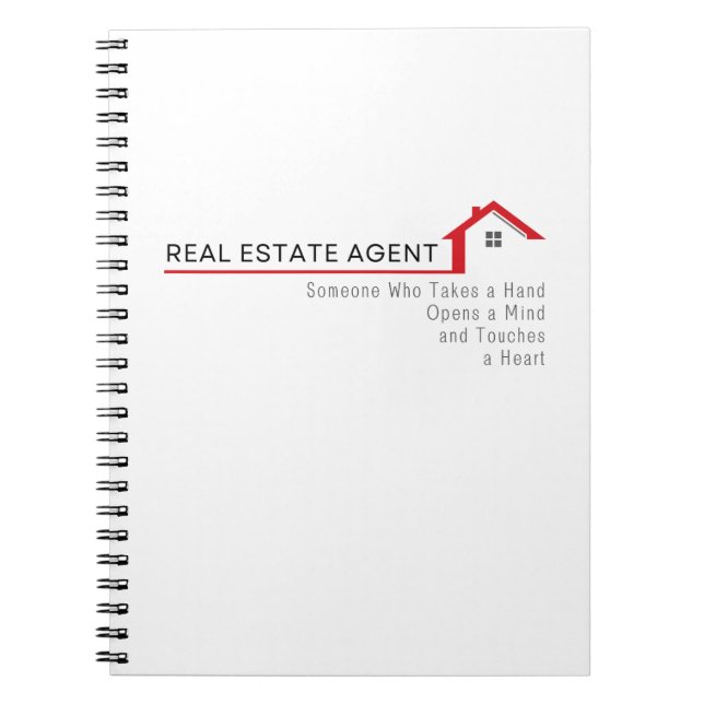 Real Estate Agent Someone Who Take a Hand  Notebook (Front)