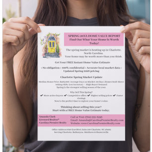 Real Estate Agent Spring Free Home Value Estimate Flyer