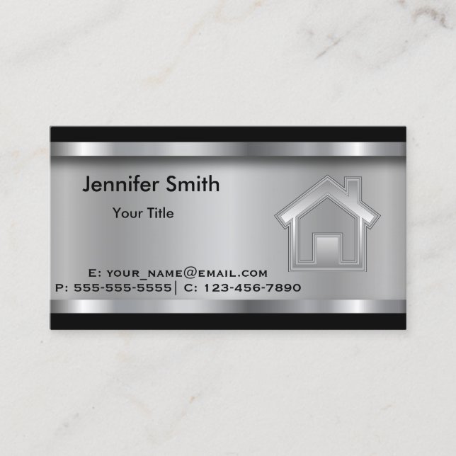 Real Estate Agent | Template | Professional Business Card (Front)