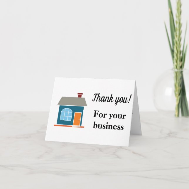 Real Estate Agent Thank You Card (Front)