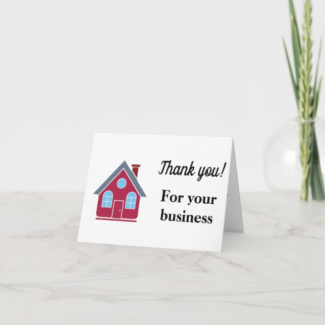 Real Estate Agent Thank You Card (Front)