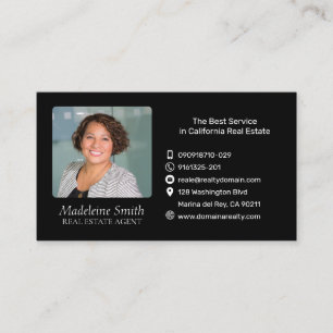 Real Estate Agent with Photo  Business Card