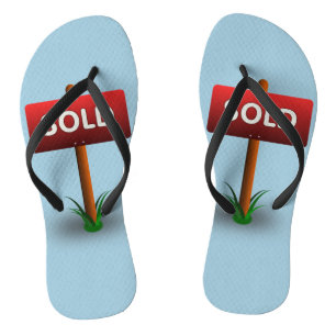 Real Estate Agent's "SOLD" Sign Jandals