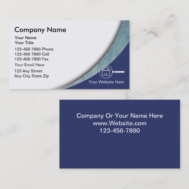 Real Estate Appraiser Business Card (Front/Back)