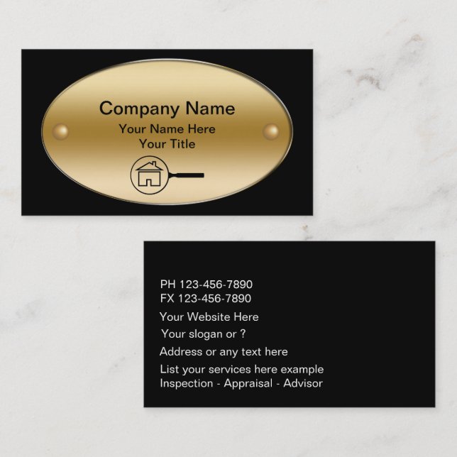 Real Estate Appraiser Business Cards (Front/Back)