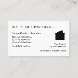Real Estate Appraiser Simple Design Business Card