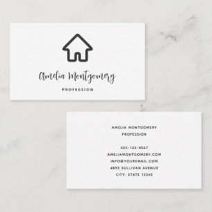 Real Estate Architecture House Icon Business Card