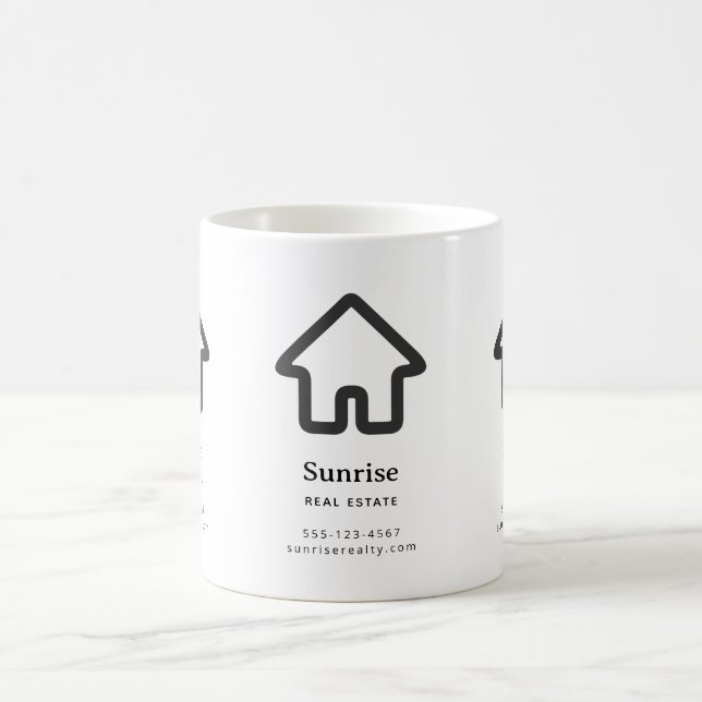 Real Estate Architecture House Icon Business Coffee Mug (Center)