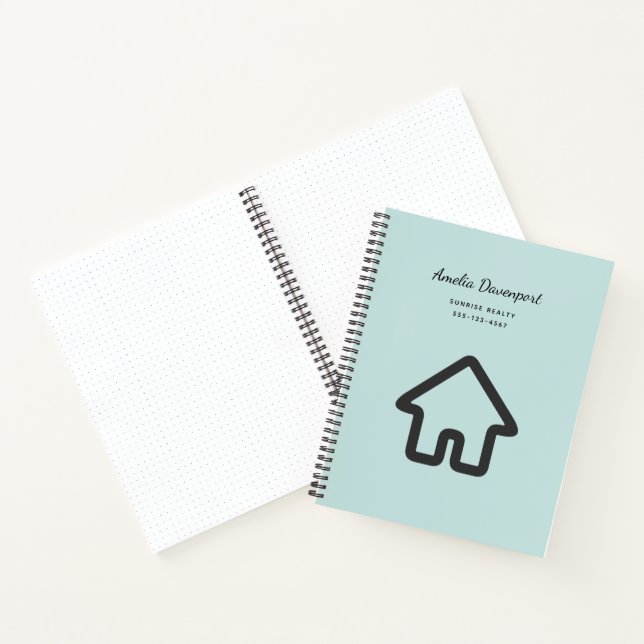 Real Estate Architecture House Icon Business Notebook (Inside)