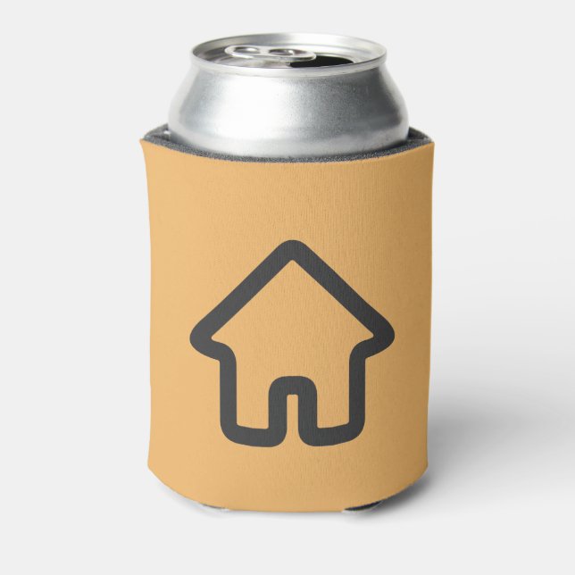  Real Estate Architecture House Icon Can Cooler (Can Back)