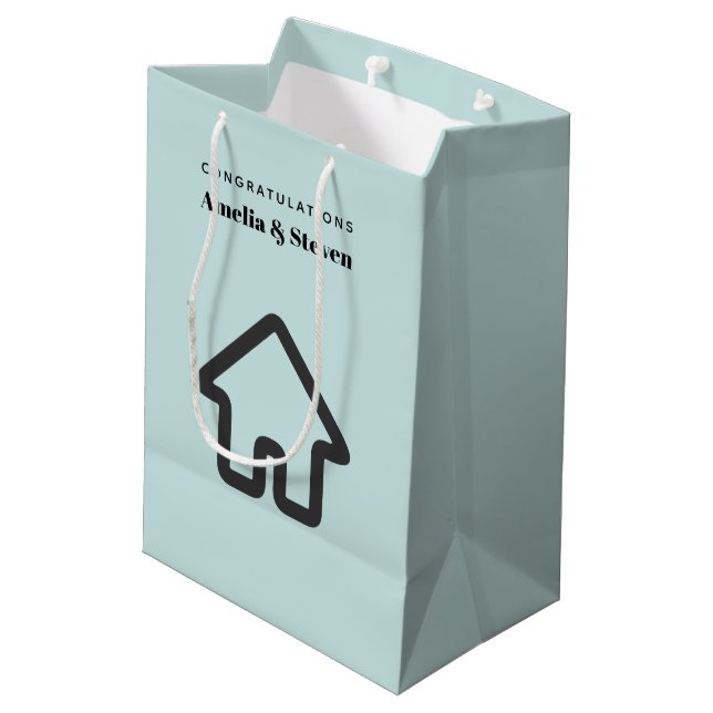 Real Estate Architecture House Icon First House Medium Gift Bag (Back Angled)