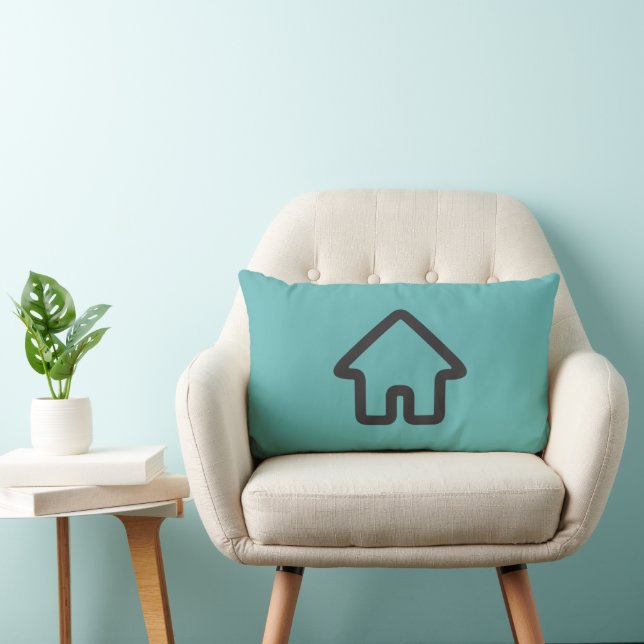 Real Estate Architecture House Icon Lumbar Cushion (Chair)