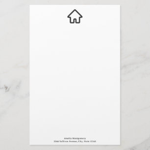 Real Estate Architecture House Icon Stationery