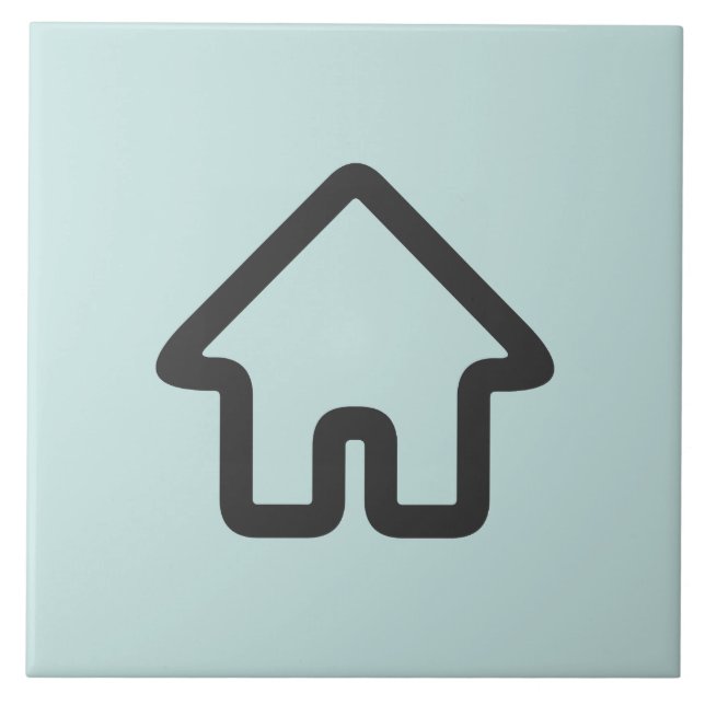 Real Estate Architecture House Icon Tile (Front)