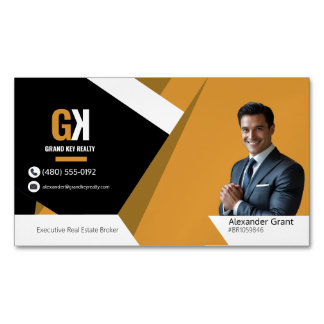 Real Estate Black & Gold Real Estate Business Card