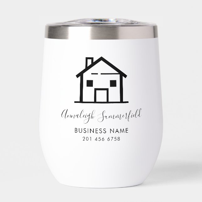 Real Estate Black White Personalised Coworker (Front)