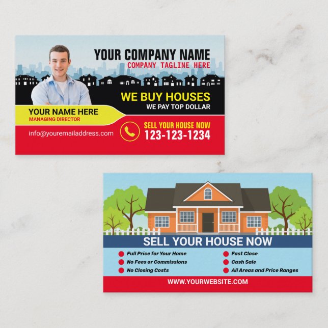 Real estate broker and investor business cards (Front/Back)
