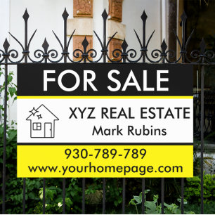 Real Estate Broker Logo Marketing For Sale Custom  Banner