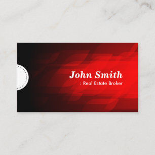Real Estate Broker - Modern Dark Red Business Card