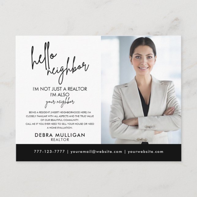 Real Estate Broker Modern Postcard (Front)