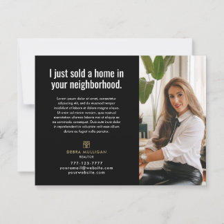 Real Estate Broker Modern Postcard - JUST SOLD