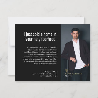 Real Estate Broker Modern Postcard - JUST SOLD